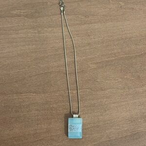 Blue glass necklace